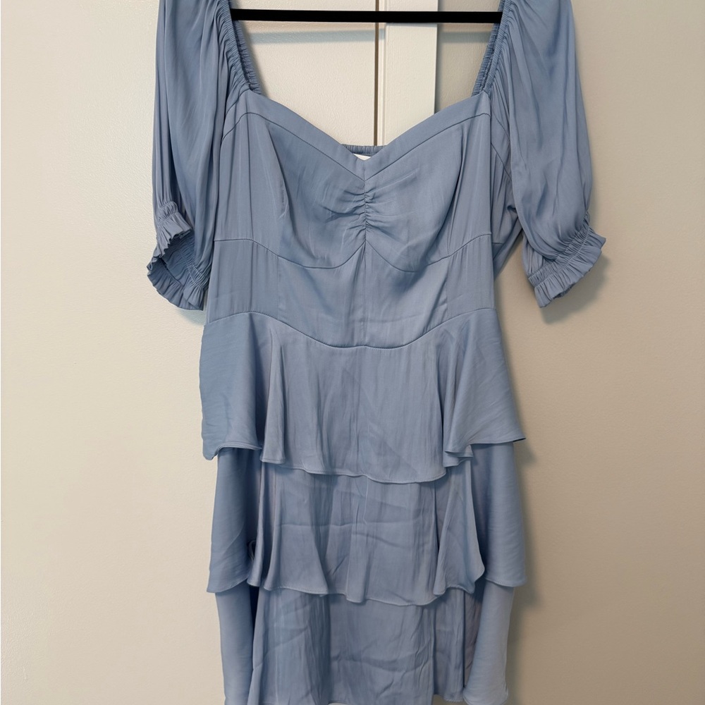 Altar’d State Light Blue Tiered Dress